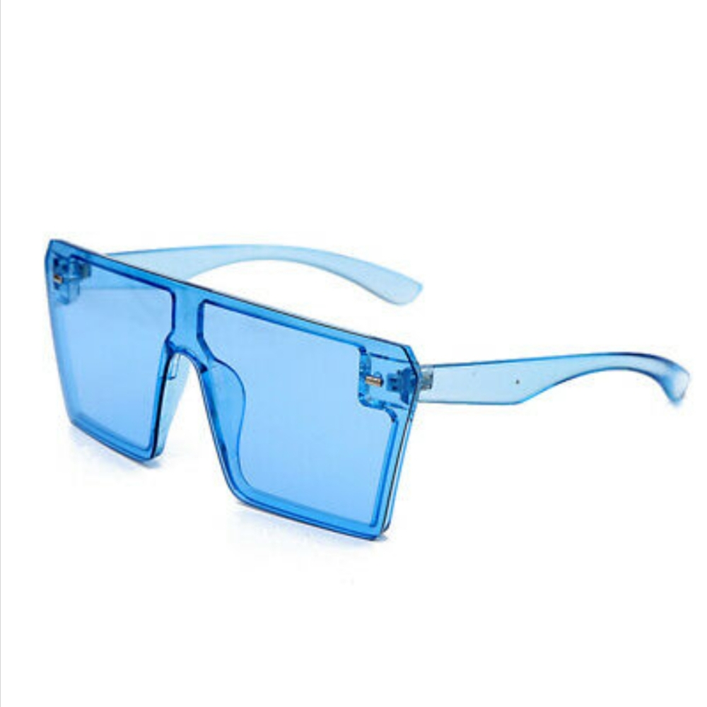 Blue tinted Oversized Square Sunglasses